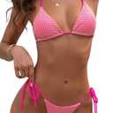 Swimsuit for Women 2025 Women's Triangle Bikini Halter String Bikini Set Two Piece Swimsuit Bathing Suits, Medium