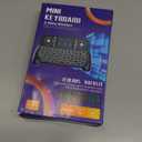 Mini Keyboard with Touchpad-2.4GHz & Bluetooth Dual-Mode,7-Color Backlight, Multimedia Hotkeys, Rechargeable, for Android TV Box, Smart TV, Projector, PS3, PC, Tablet, Windows/iOS/Android