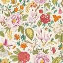 Blooming Wall DPYC02-1 Vintage Peony and Spring Flowers Textured Peel and Stick Wallpaper Self-Adhesive Prepasted Wallpaper Wall Decor (Beige Background)