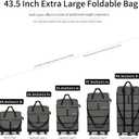 43.5 Inch Expandable Extra Large Suitcases with Wheels (Gray), 43.5 x 21 in x 11 in inch
