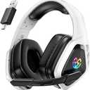 Wireless Gaming Headset for PC, Ps5, Ps4, 2.4 Ghz USB & Type-C Gaming Headphones with Microphone, 30H Battery Bluetooth Headphones for Switch, Laptop, Mobile, Mac