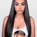 Wear and Go Glueless Wigs Human Hair Pre Plucked Pre Cut 180% Density 6x4 Ready to Wear Glueless Human Hair Wigs Straight for Black Women 20 Inch