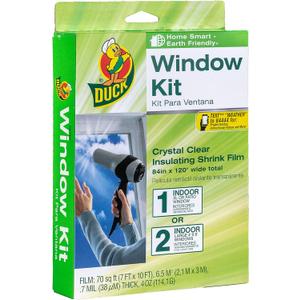 Duck 286218 Extra Large Patio Door Shrink Film Window insulation kit, 1, Crystal Clear
