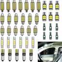 ZOKYUYS 14 PCS Interior Car LED Dome Light Kit, Trunk Door Courtesy License Plate Light, white Super Bright White Dome Map Tail Cab Lights Bulb Kit Set, Car Dome Map Dash Door Trunk Indicator Light