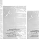 400 Count Combo Pack Warning Bags - 6x9, 8x10, 9x12, 11x14 Inch Self Seal Clear Poly Bags with Suffocation Warning with Permanent Adhesive, Strong Adhesive, Not Resealable (1.5mil)