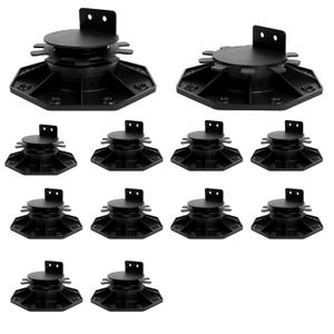 Adjustable Deck Support Pedestal Paver 12Pack, Deck Blocks Deck Foundation Base Support Height Adjustment Raising from 1-3/16" to 2-3/8" by MCCKLE