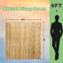 4FT x 6FT Natural Bamboo Fence Roll, Outside Bamboo Privacy Fencing, Natural Privacy Screen Panels for Garden, Outdoor