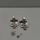 2 Piece Frameless Cabinet Door Hinges, 90 Degree Kitchen Hinges for Cabinet Folding Replacement Hardware [4 Holes]