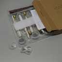 Leejec Christmas Tree Candles with Wand Remote, 10 Pack Battery Operated Flameless Taper Window Candle, Flickering Warm Light, Xmas Tree Decorations with Crystal Ball Hook, Wedding Home Gift