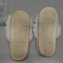Evshine Women's Fuzzy Slippers Cross Band Memory Foam House Slippers Open Toe, 38-39