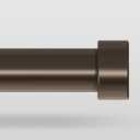 Bronze Curtain Rods for Windows 48 to 84 Inch(4-7 Feet),1" Diameter Drapery Rods with Modern Style End Cap Finials,Size:36-88 Inch,Antique Bronze