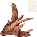 Driftwood for Aquarium Natural Aquarium Wood for Aquascaping Fish Tank Decorations Reptile Tank Decor (Natural Driftwood 12-16" 1 Pack+Protein Cotton)