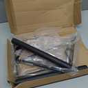 Closet Rod, 17 to 51 Inch Clothes Rods 1.3 Inches Heavy Duty Adjustable Closet Pole for Hanging Clothes and Heavy Duty Hanging Clothes Rod Bracket Closet Pole Support (Black)