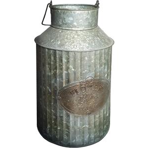 Vintage Industrial Farmhouse Chic Flowers and Plants Can with Handle (Does Not Come with Flowers)