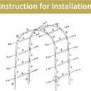 Adorox 7.8ft Garden Arch Trellis for Climbing Plants, Metal Arch Frame, Pumpkin Archway Outdoor Garden Arbors and Arches for Halloween Christmas Birthday Party Baby Shower Decoration(Black)