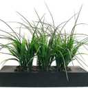 Vintage Home Artificial Faux Lifelike Plastic Fake 14" Tall Green Grass in Black Holder