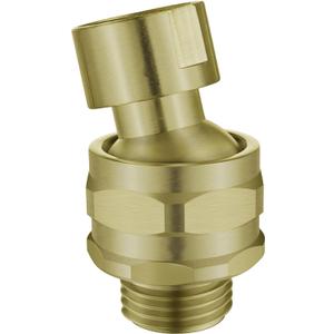 Shower Head Swivel Ball Adapter Brass Adjustable Shower Arm Connector Universal Showering Component Shower Arm Extension- Brushed Gold
