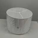 GLOBE Electric 65" Floor Lamp, Wood-Toned Finish, White Cotton Shade, Japandi Style, E26 Base, On/Off Rotary Switch, 5-Ft Cord, 52112