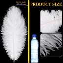 30 Pcs Large Natural Ostrich Feathers Bulk 16-18 Inch for Centerpieces for Wedding Party Centerpieces Home Decoration Flower Arrangement (White)