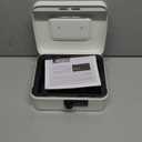 KYODOLED Cash Box with Combination Lock,Safe Metal Box for Money,Storage Lock Box with Money Tray,7.87"x 6.30"x 3.54" White Medium