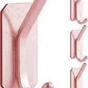 Paoli Heavy Duty Adhesive Hooks,Self-Adhesive Hooks Multiple Colors and Styles 30 lb Maximum Load for Home Schools and Offices (4pc, Rose Gold)