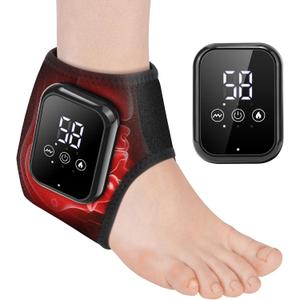 Ankle Heating Pad for Pain Cordless, Ankle Massager with Heat for Circulation and Pain, Ankle Heat Wrap, Heated Ankle Wrap