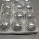 Jinei 12 Pcs Disco Vases Bulk Silver Mirror Disco Ball Flower Glass Ball Planter Candle Holder Glass Vase for Wedding Table Centerpieces Bedroom Office Birthday Decoration (3" X 4")
