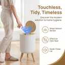 Automatic Bathroom Trash Can with Lid Touchless, 2.38Gal Smart Wastebasket