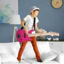 WINZZ EGM100 30 Inches Real Kids Electric Guitar with Beginner Kit, Right Handed (Rose Pink)