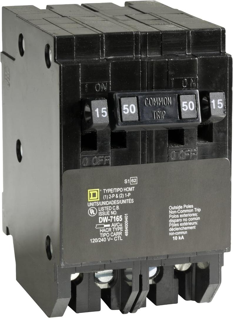 Square D - HOMT1515250CP Circuit Breaker, Black
