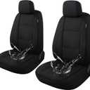 Pariitadin Waterproof Car Seat Covers 2 Front Seats, Neoprene Seat Covers for Cars, Universal Fit Interior Covers for Most Cars Sedan Van Truck SUV(Black)