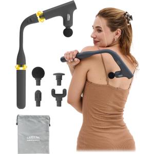 Convertible 3-in-1 Massage Gun Deep Tissue with Extended Handle, Back Pain Relief Percussion Muscle Massager for Neck Shoulder Men WomenFSA-HSA Eligible