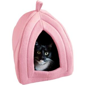 Cat House - Indoor Cat Bed with Removable Foam Cushion - Pet Tent for Kittens, Rabbits, Guinea Pigs, and Other Small Animals by PETMAKER