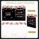 2 x Jumbo Farewell Greeting Card With Envelope for Coworkers, Good Luck Retirement Card Guest Book We Will Miss You Guest Signature Book for Going Away Party Decorations (Black)