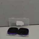 MOLOVA Square Earbud Case Portable EVA Carrying Case Storage Bag Tech Pouch Cell Phone Accessories Organizer with Carabiner for Earphone, Earbud, Earpieces, SD Memory Card, Camera Chips, Purple