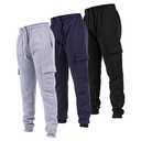Ultra Performance 3 Pack Mens Sweatpants, Fleece Cargo Joggers for Men with Pockets M