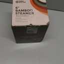 2-Tier 6" Bamboo Steamer With 100 Parchment Liners- 2 Bamboo Steamer Basket + Lid & 100 Steaming Liner Supplies, Mini Dumpling Steamers Basket For Cooking Bao Bun, Dim Sum Chinese Asian Food&Vegetables