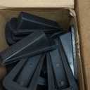 Beieverluck 24 Pack Door Stoppers for Bottom of Door Rubber Door Stop Wedge Sturdy Stackable Door Stops for Floor Wall Carpet Heavy Duty Door, Black