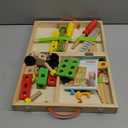 Kids Tool Set Wooden Toddler Play Tools Set with Tool Box, Montessori Educational Learning Toys STEM Construction Building Toy for 3 4 5 6 7 8 Years Old Kids Birthday Gifts for Boys and Girls