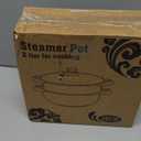 Steamer Pot for Cooking 11 inch Stainless Steel, 2-tier Multipurpose 18/8 Stainless Steel Steam Pot Cookware with Lid for Vegetable, Dumpling, Stock, Sauce, Food