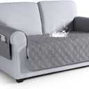 VANSOFY Couch Cover, Waterproof Sofa Covers Washable Slipcover Furniture Protector Couch Seat Covers Non-Slip Couch Cover for Dogs, Pets(Loveseat, Light Gray)