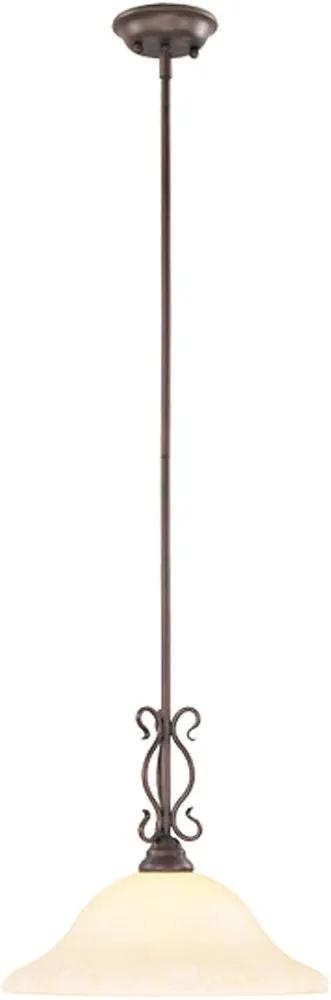 Livex Lighting 6184-58 Pendant with Vintage Scavo Glass Shades, Imperial Bronze