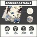 XCHI Spooky Blue Pumpkin Halloween Table Runner Party Table Decoration for Home Kitchen Dining Holiday Decor 13x36 Inch