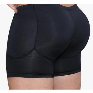 Mens Padded Underwear, Hip Lift Boxer Briefs Body Shaper, Butt Lifter Shapewear Shorts with Detachable Pads Large