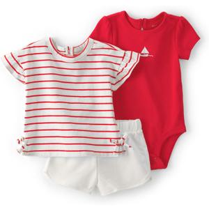 Carter's baby-girls 3-Piece Short Set (White)
