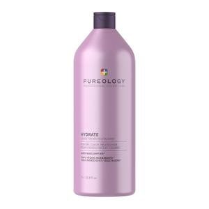 Pureology Hydrate Conditioner - For Dry or Color Treated Hair, Nourishing Conditioner to Restore Moisture and Seal in Hydration, Vegan (33.8 Fl Oz (Pack of 1))