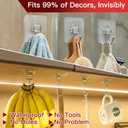 Latoxcaa Large Adhesive Hooks 12-Pack, Heavy Duty Wall Hooks for Bathroom, Kitchen, Outdoor, Strong Self-Adhesive Towel & Coat Hooks, Waterproof Transparent Utility Hooks for Home Improvement