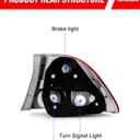 Tail Light Assembly Pair for 2006-2008 Honda Civic 4DR Sedan DX EX GX LX Hybrid Rear Brake Lights Left Right W/O Bulbs