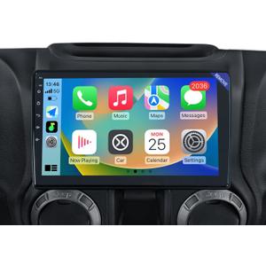 10Car Stereo for Jeep Wrangler JK (2007-2018), Dodge Ram 1500/2500 (2009-2012), Grand Cherokee with CarPlay & Android Auto, WiFi, Online & Offline GPS Navigation (Jppe-10.1) (Jeep-1)