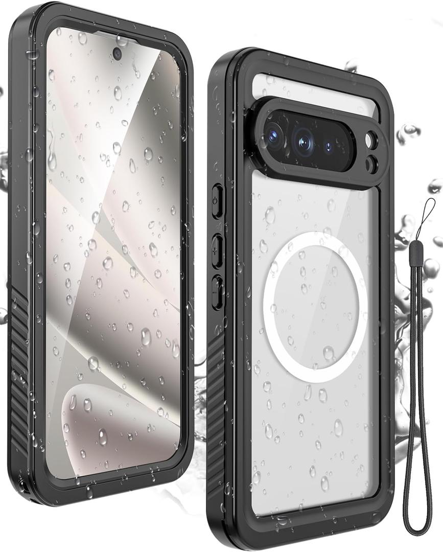 Miimall for Google Pixel 10 Pro XL Case Waterproof,12FT Military Drop Proof, IP68 Waterproof, 360Full Body Protection Shockproof Heavy Duty Protective Rugged Pixel 10 Pro XL Case Screen, Black
